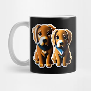 Two Pals: Inseparable Canine Best Friends Mug